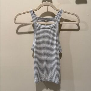 Emma & Sam Gray Striped Tank Top